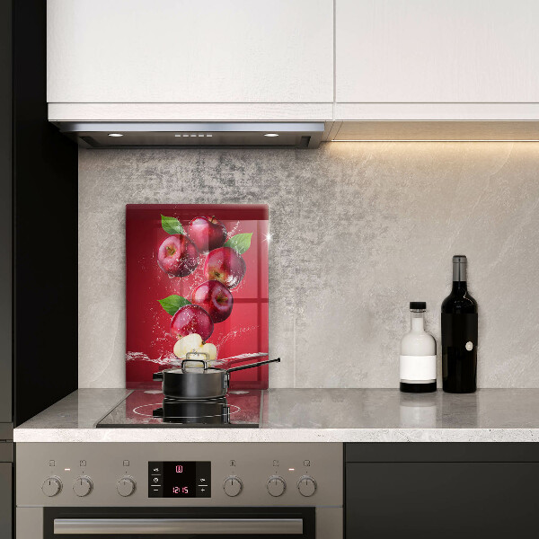 Tocător sticlă Mere suculente în apă