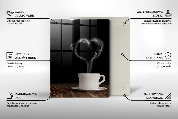 Tocător sticlă Inimă de ceașcă de cafea