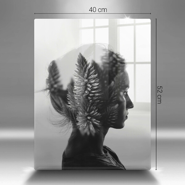 Tocător sticlă Femeie și pădure