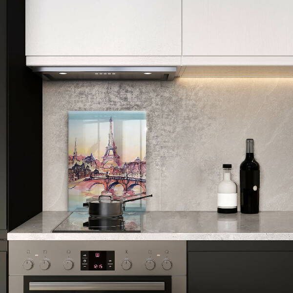 Tocător sticlă Peisajul Turnului Eiffel din Paris