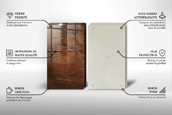 Tocător de bucătărie Scândură din lemn de culoare închisă