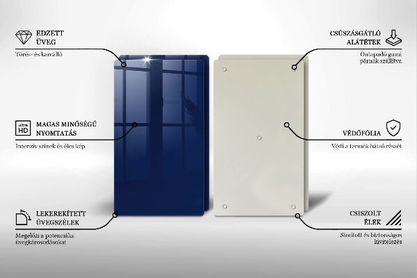 Tocător sticlă Culoarea albastra