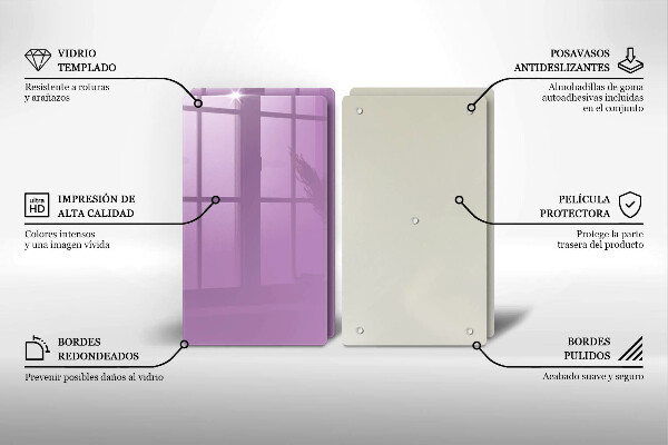 Tocător sticlă Culoare violet