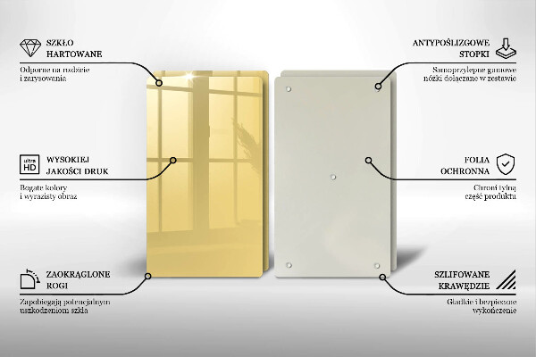 Tocător sticlă Galben