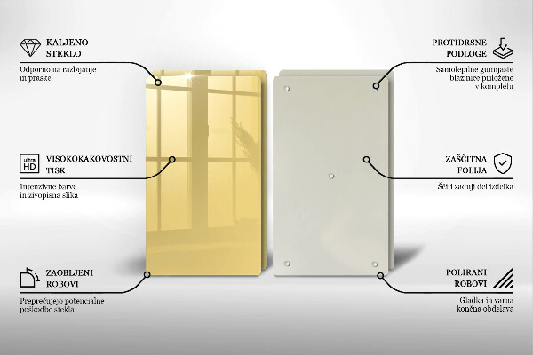 Tocător sticlă Galben