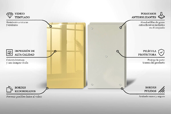 Tocător sticlă Galben