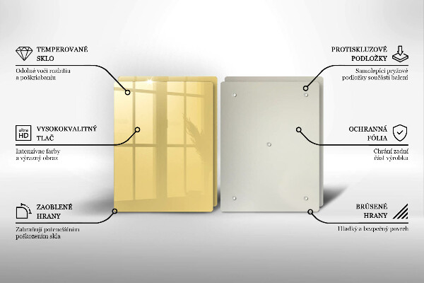 Tocător sticlă Galben