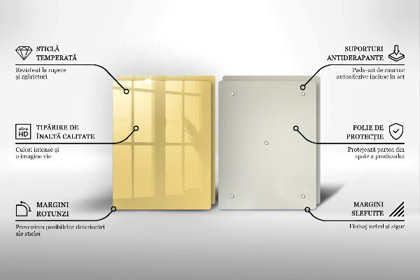 Tocător sticlă Galben