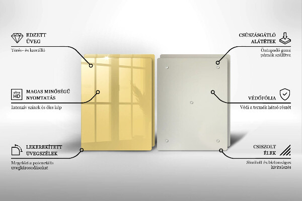 Tocător sticlă Galben