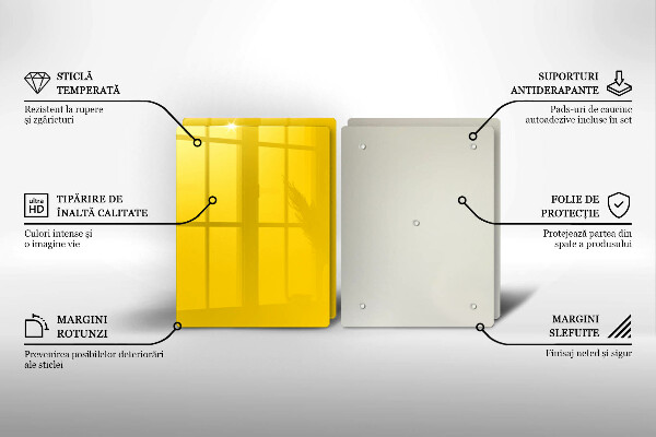 Tocător sticlă Galben