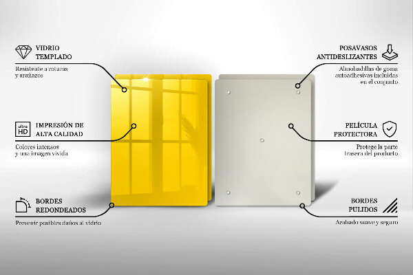 Tocător sticlă Galben