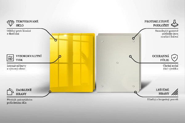 Tocător sticlă Galben
