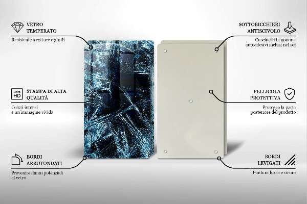 Tocător de bucătărie Structură de gheață ascuțită