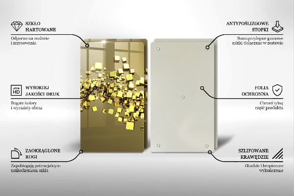 Tocător de bucătărie Geometrie abstractă 3D