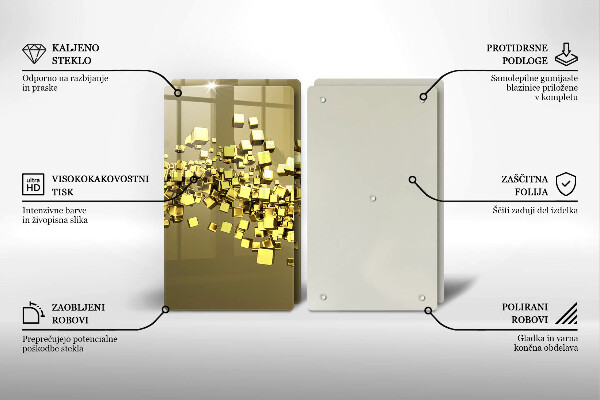 Tocător de bucătărie Geometrie abstractă 3D