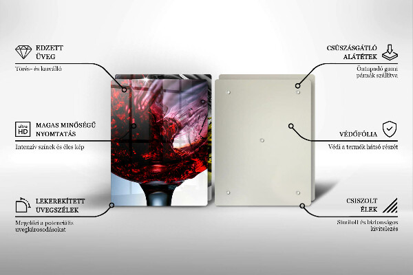 Tocător de bucătărie Pahare de vin