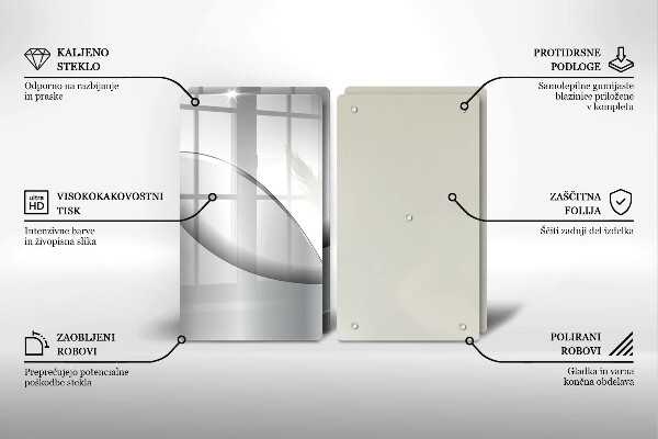 Tocător de bucătărie Design cu linii abstracte