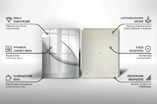 Tocător de bucătărie Design cu linii abstracte