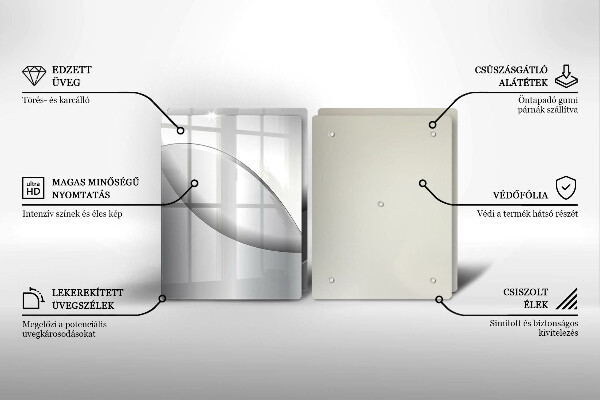Tocător de bucătărie Design cu linii abstracte