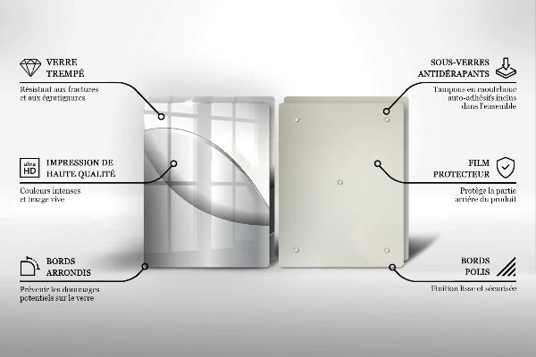 Tocător de bucătărie Design cu linii abstracte