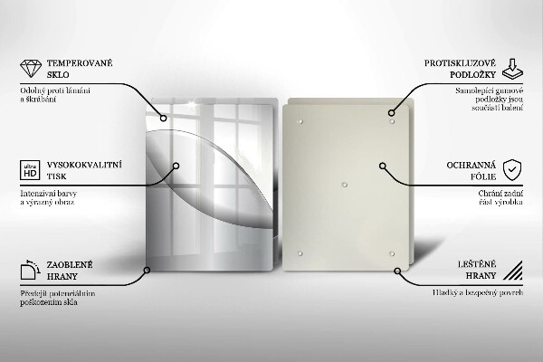 Tocător de bucătărie Design cu linii abstracte