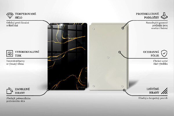 Tocător de bucătărie Marmură neagră