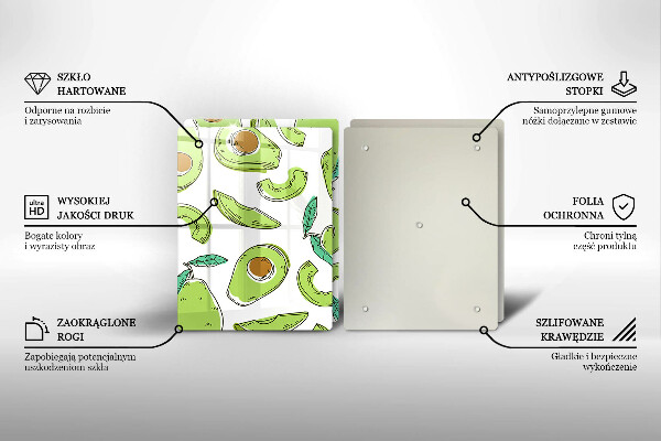 Tocător de bucătărie Avocado și pere