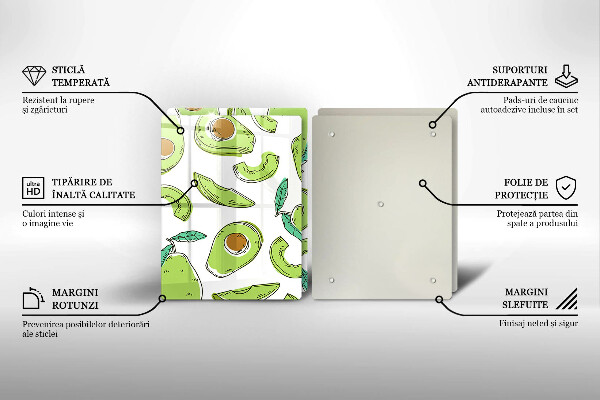 Tocător de bucătărie Avocado și pere