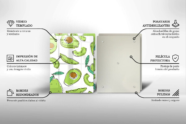 Tocător de bucătărie Avocado și pere