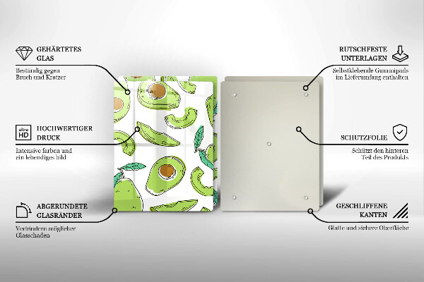 Tocător de bucătărie Avocado și pere