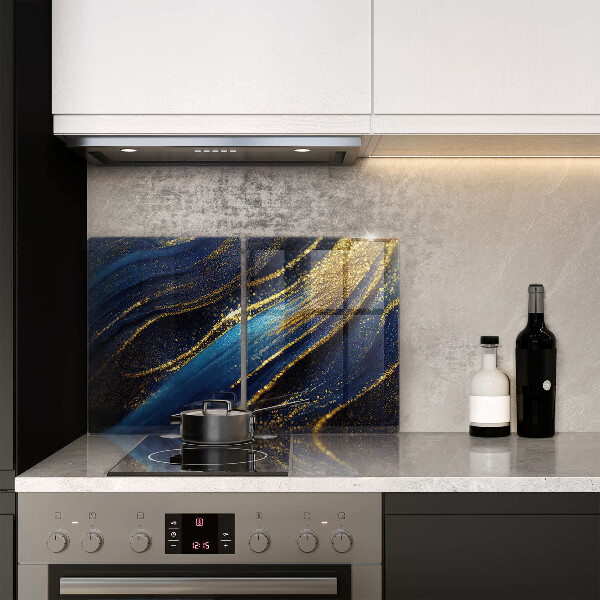 Tocător sticlă Abstracție bleumarin