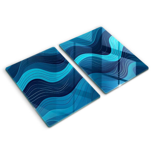 Tocător sticlă Valuri abstracte