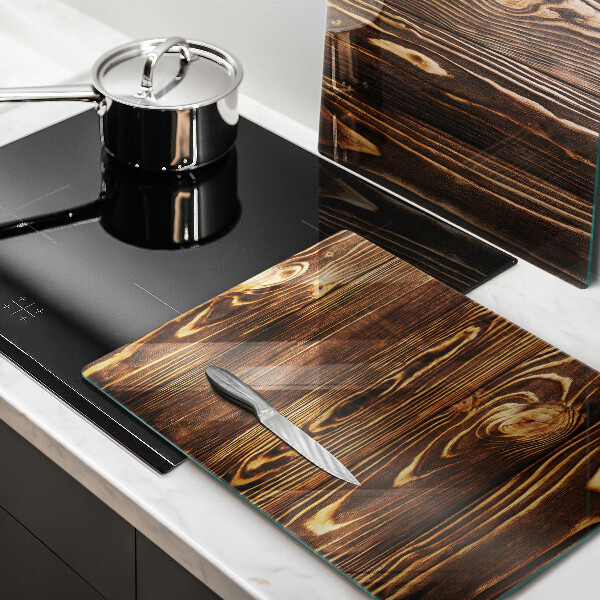 Tocător sticlă Textura lemnului