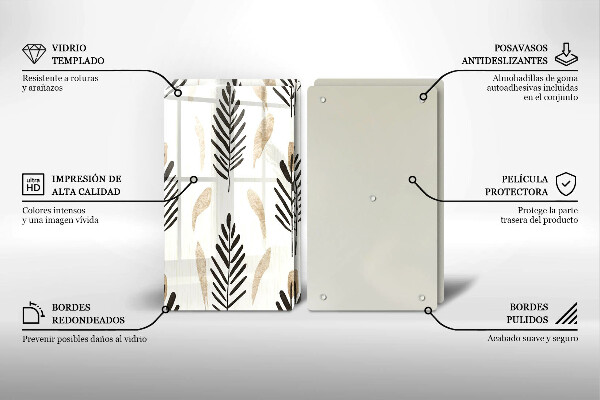 Tocător sticlă Plante Boho