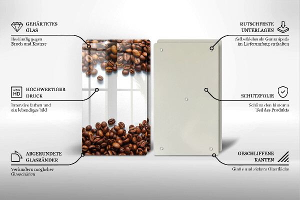 Tocător sticlă Boabe de cafea