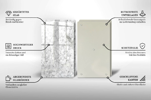 Tocător sticlă Cristale de sare