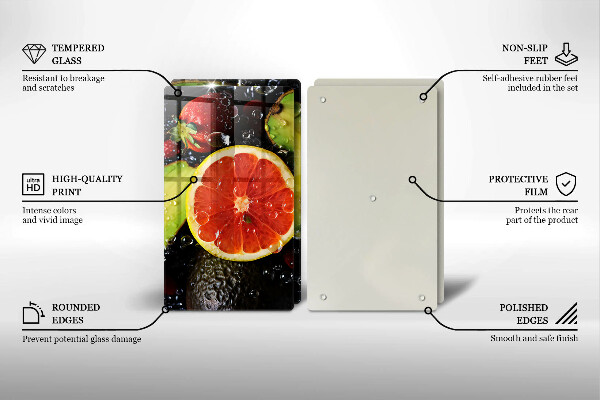 Tocător sticlă Fructe si legume