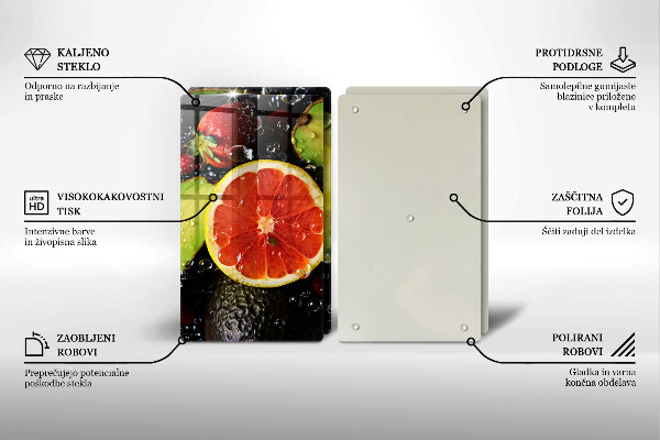 Tocător sticlă Fructe si legume