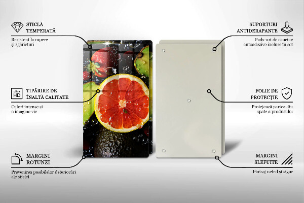 Tocător sticlă Fructe si legume