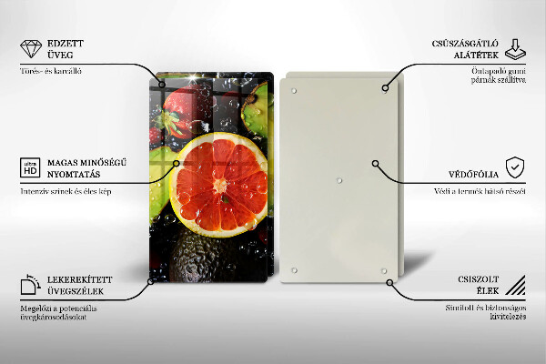 Tocător sticlă Fructe si legume