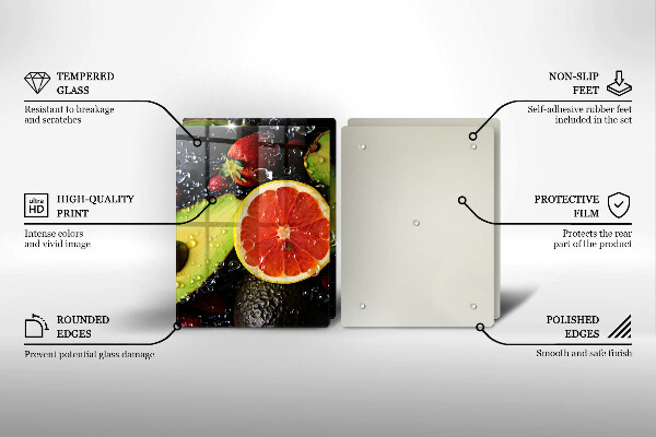 Tocător sticlă Fructe si legume