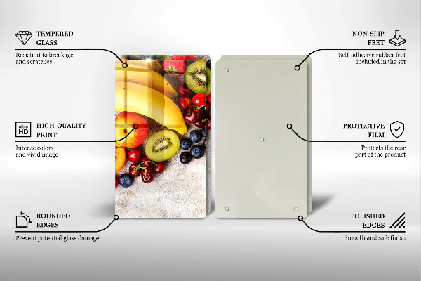 Tocător sticlă Fructe de sărbători