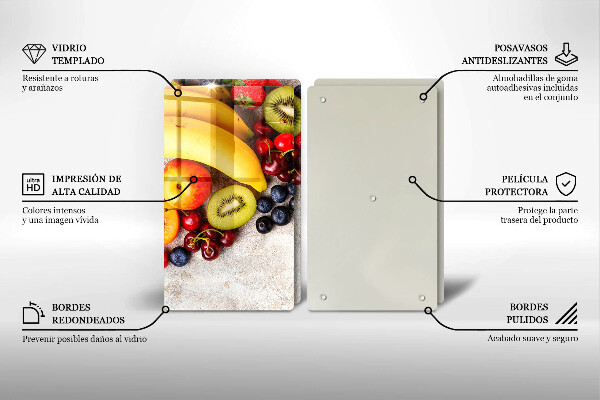 Tocător sticlă Fructe de sărbători