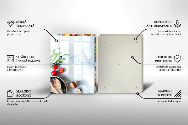 Tocător sticlă Ingrediente în bucătărie