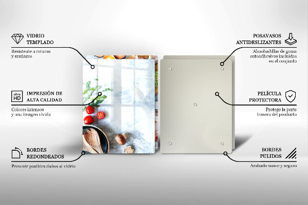 Tocător sticlă Ingrediente în bucătărie