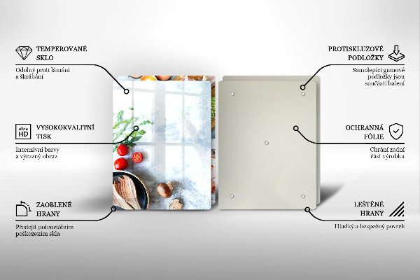 Tocător sticlă Ingrediente în bucătărie