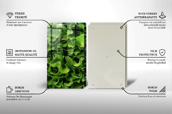 Tocător sticlă Frunze de salata verde