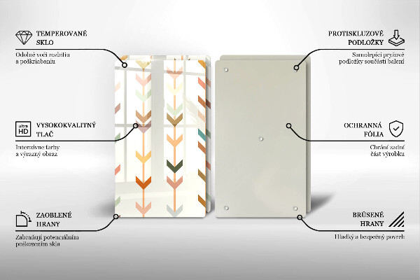 Tocător sticlă Elemente geometrice