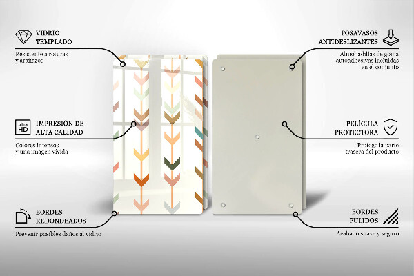 Tocător sticlă Elemente geometrice