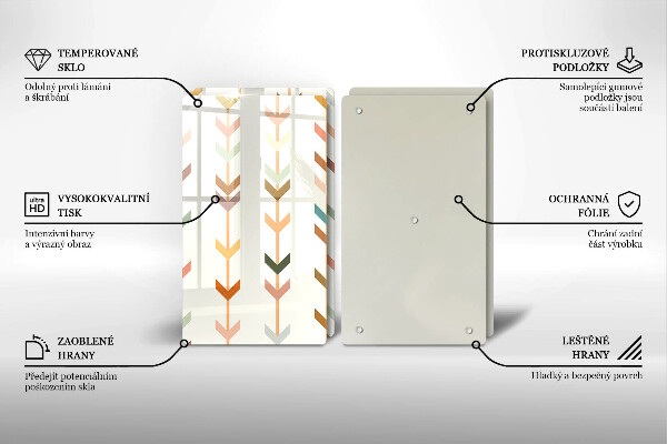 Tocător sticlă Elemente geometrice